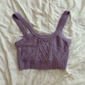 3 for $20⭐️ T.J.Maxx Purple Cable Knit Tank Top